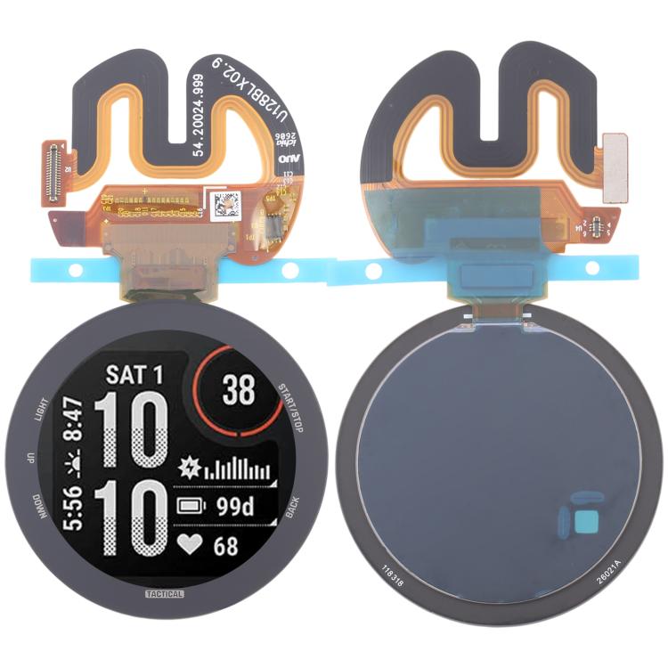 Schermo LCD originale da 50 mm con digitalizzatore per Garmin Instinct 3 Solar, assemblaggio completo., For Garmin Instinct 3 Solar 50mm(Original)