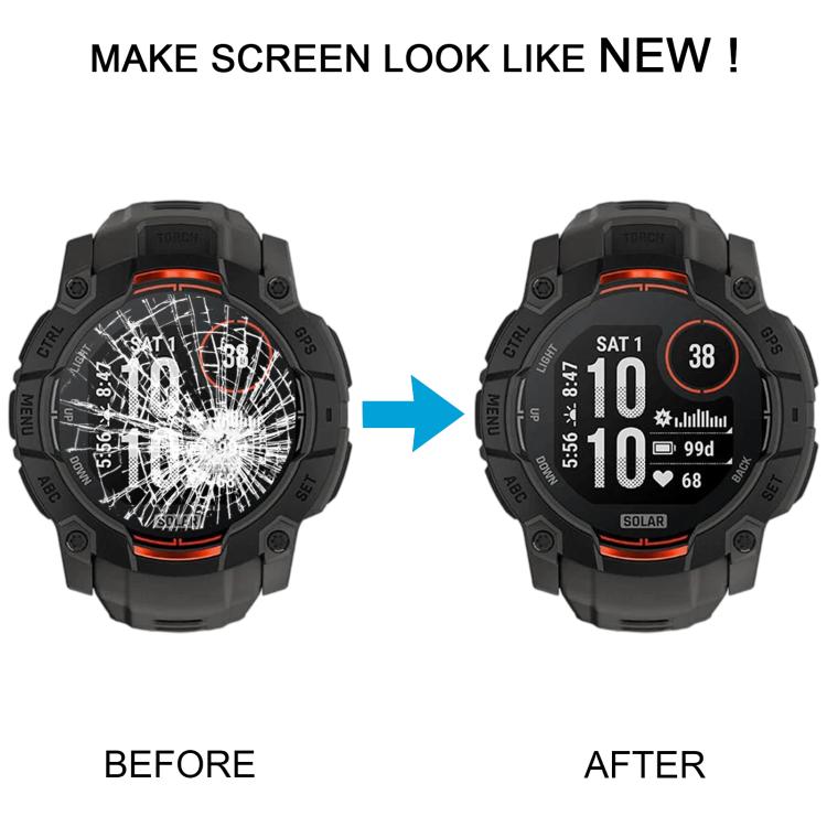 Schermo LCD originale da 50 mm con digitalizzatore per Garmin Instinct 3 Solar, assemblaggio completo., For Garmin Instinct 3 Solar 50mm(Original)