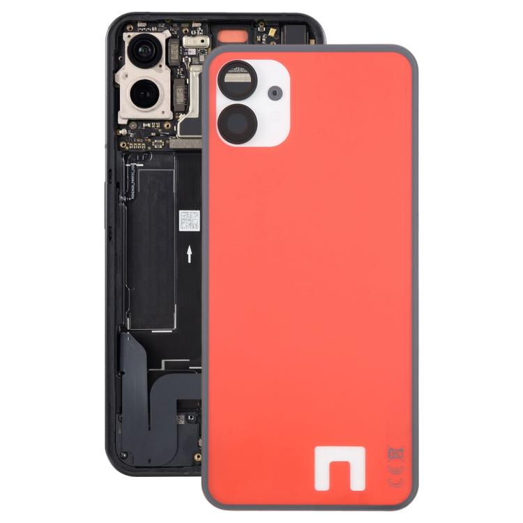 Cover posteriore in vetro per batteria con cornice per obiettivo della fotocamera For Nothing Phone 1 A063, For Nothing Phone 1(with Camera Lens Frame)