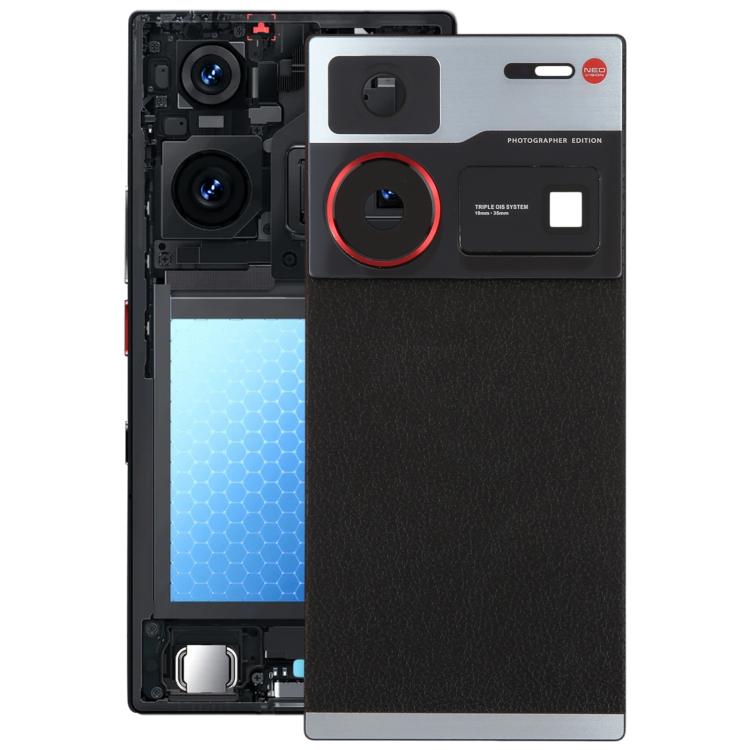 Cover posteriore in vetro originale con cornice per obiettivo della fotocamera per ZTE nubia Z60 Ultra NX721J Photographer Edition., For ZTE nubia Z60 Ultra(Original)