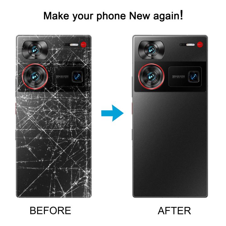 Cover posteriore in vetro originale con cornice per obiettivo della fotocamera per ZTE nubia Z60 Ultra NX721J Photographer Edition., For ZTE nubia Z60 Ultra(Original)