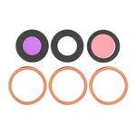 Lente in vetro per fotocamera posteriore con anello in metallo per iPhone 17 Pro Max / 17 Pro, For iPhone 17 Pro / 17 Pro Max