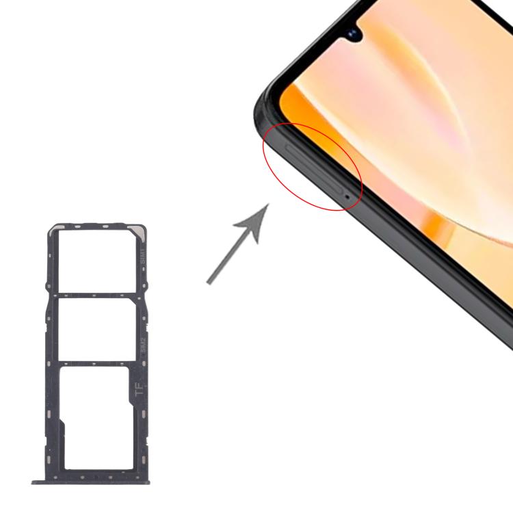 Vassoio per scheda SIM + Vassoio per scheda SIM + Vassoio per scheda Micro SD per ZTE Blade A55 Z2450