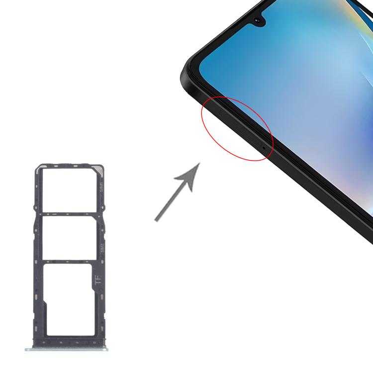 Vassoio per SIM card + Vassoio per SIM card + Vassoio per Micro SD per ZTE Blade A36 Z2472, For ZTE Blade A36(Original)