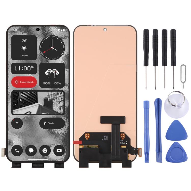 Schermo LCD originale con digitalizzatore per Nothing Phone 2 A065, assemblaggio completo., For Nothing Phone 2 (Original)