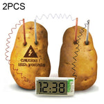 Kit didattico fai-da-te per orologio digitale con orologio digitale per scienza verde con schermo LCD da 2 pollici (patata NON inclusa), Potato Digital Clock