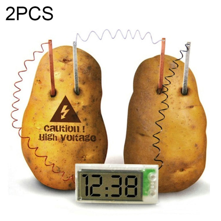Kit didattico fai-da-te per orologio digitale con orologio digitale per scienza verde con schermo LCD da 2 pollici (patata NON inclusa), Potato Digital Clock