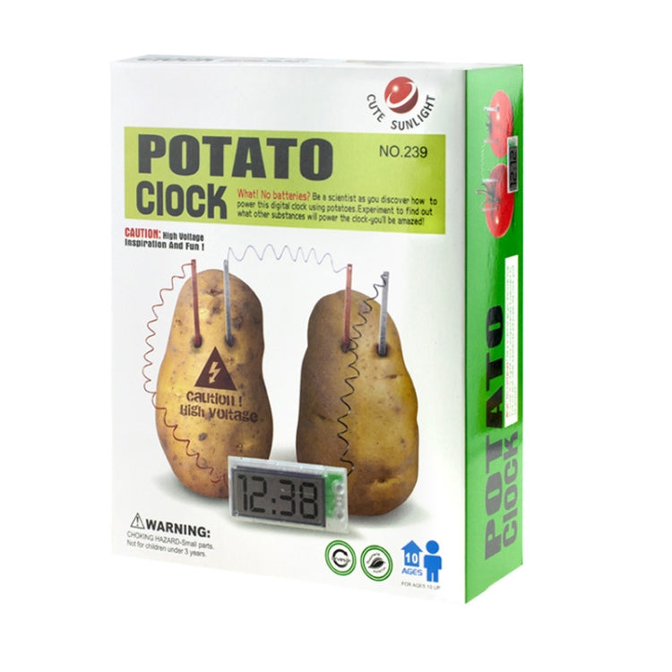 Kit didattico fai-da-te per orologio digitale con orologio digitale per scienza verde con schermo LCD da 2 pollici (patata NON inclusa), Potato Digital Clock