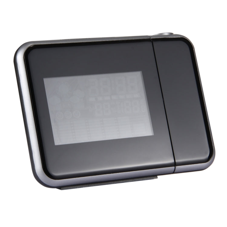 Sveglia con proiezione LED con display LCD digitale a colori multifunzionale con stazione meteorologica/temperatura/umidità/calendario, LED Projection Alarm Clock