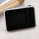 Sveglia con proiezione LED con display LCD digitale a colori multifunzionale con stazione meteorologica/temperatura/umidità/calendario, LED Projection Alarm Clock