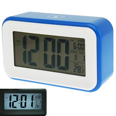 Sveglia multifunzione con ampio schermo, calendario, luce LCD e funzione snooze touch