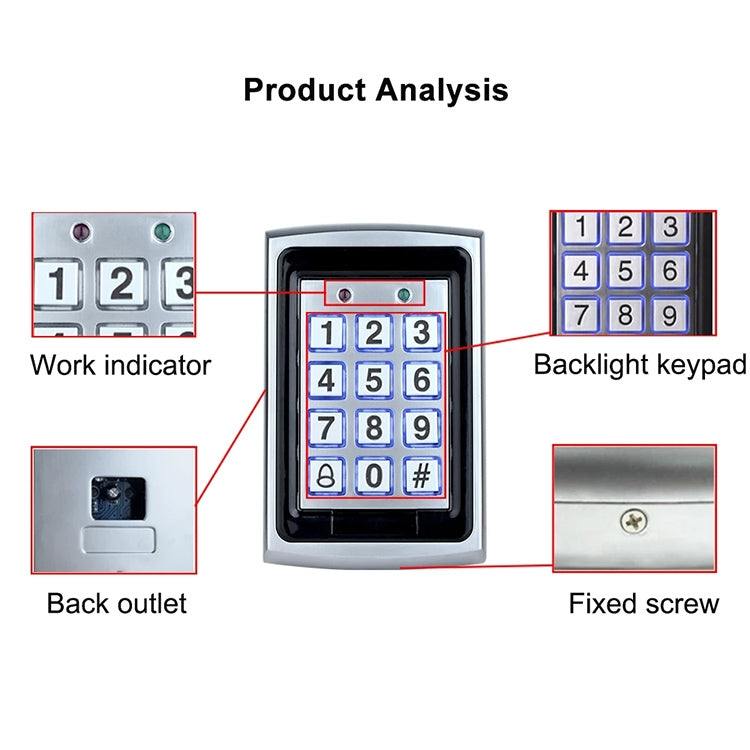 Sistema controllo accessi con tastiera autonoma 7612