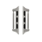 2 pezzi per Apple Watch 42 mm cinturino in metallo connettore fibbia in metallo, Silver