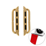 2 pezzi per Apple Watch 42 mm cinturino in metallo connettore fibbia in metallo