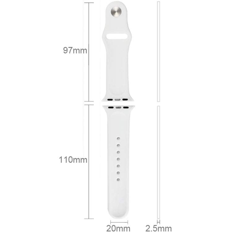 Per Apple Watch Sport Cinturino sportivo in gomma ad alte prestazioni da 38 mm con chiusura Pin-and-tuck