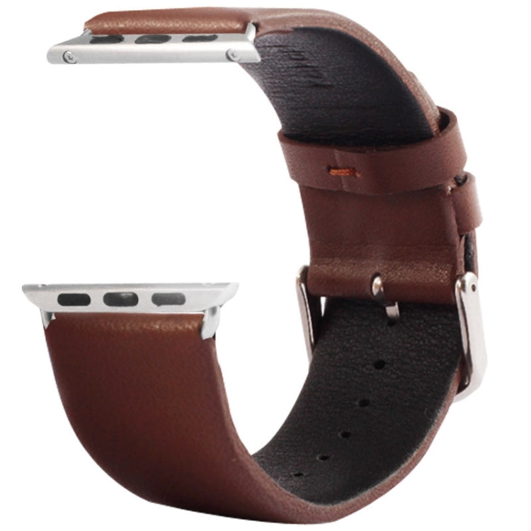 Kakapi per Apple Watch Cinturino per orologio in vera pelle da 42 mm con fibbia spazzolata e texture sottile con connettore