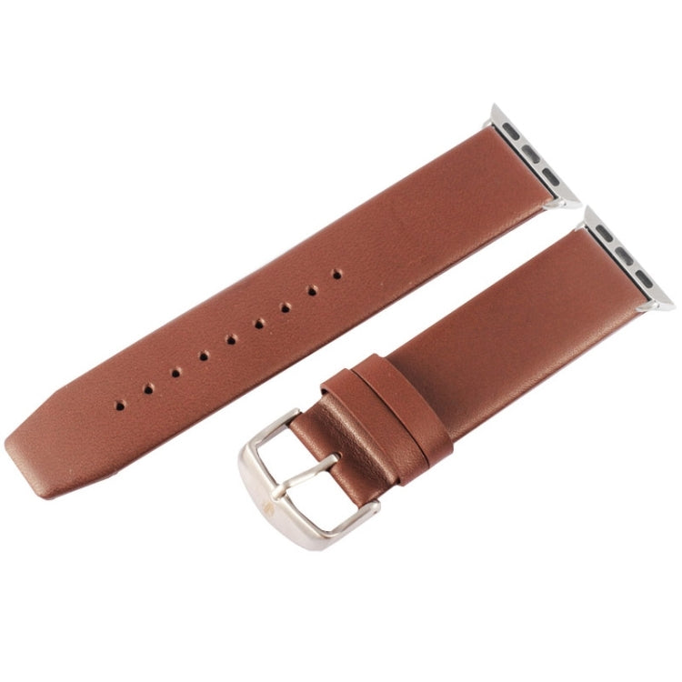 Kakapi per Apple Watch Cinturino per orologio in vera pelle da 42 mm con fibbia spazzolata e texture sottile con connettore