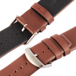 Kakapi per Apple Watch Cinturino per orologio in vera pelle da 42 mm con fibbia spazzolata e texture sottile con connettore