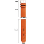 Kakapi per Apple Watch Cinturino per orologio in vera pelle da 42 mm con fibbia spazzolata e texture sottile con connettore