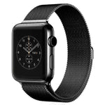 Per Apple Watch cinturino magnetico in acciaio inossidabile con anello milanese da 38 mm, For Apple Watch 42mm / 41mm / 40mm / 38mm