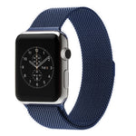 Per Apple Watch cinturino magnetico in acciaio inossidabile con anello milanese da 38 mm, For Apple Watch 42mm / 41mm / 40mm / 38mm
