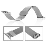 Per Apple Watch cinturino magnetico in acciaio inossidabile con anello milanese da 38 mm, For Apple Watch 42mm / 41mm / 40mm / 38mm