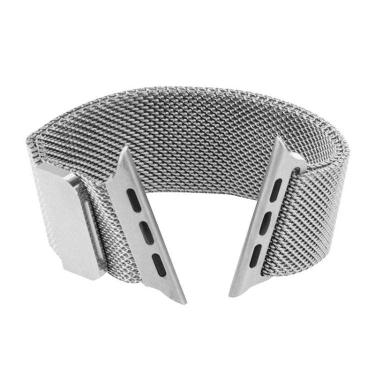 Per Apple Watch cinturino magnetico in acciaio inossidabile con anello milanese da 38 mm, For Apple Watch 42mm / 41mm / 40mm / 38mm