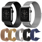 Per Apple Watch cinturino magnetico in acciaio inossidabile con anello milanese da 38 mm, For Apple Watch 42mm / 41mm / 40mm / 38mm