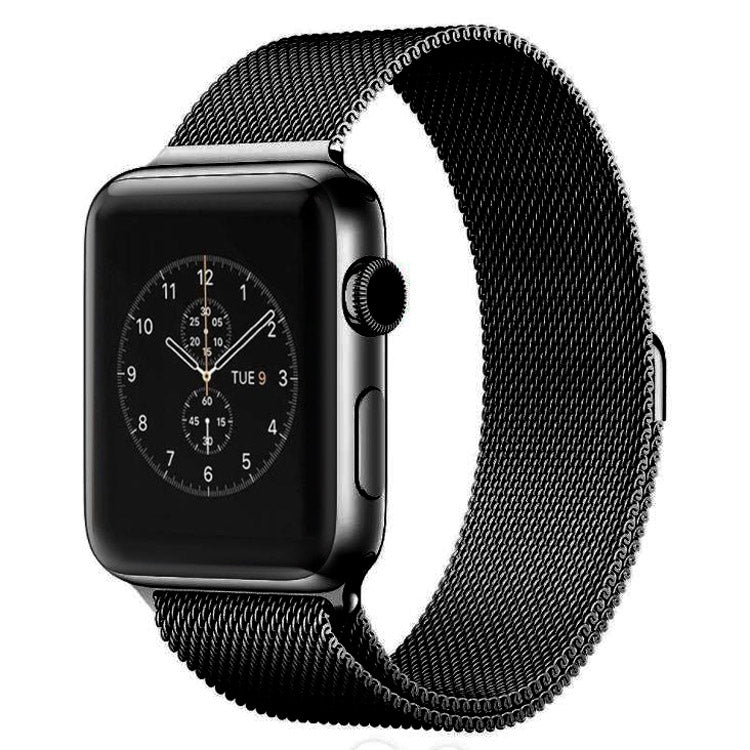 Per Apple Watch cinturino magnetico in acciaio inossidabile con anello milanese da 42 mm, For Apple Watch 46mm / 49mm / 45mm / 44mm