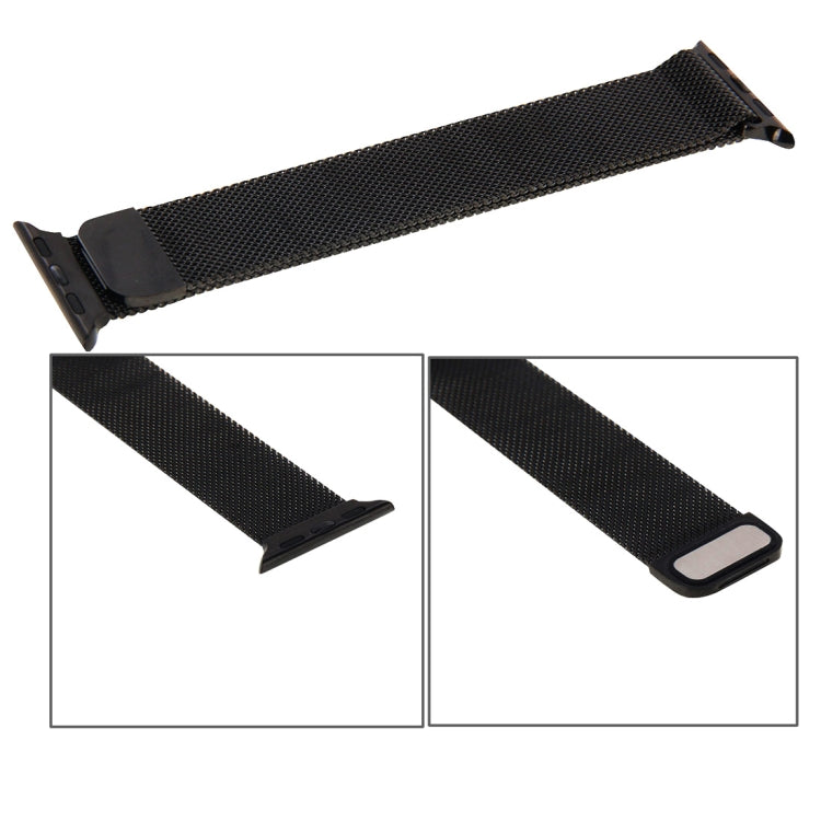 Per Apple Watch cinturino magnetico in acciaio inossidabile con anello milanese da 42 mm, For Apple Watch 46mm / 49mm / 45mm / 44mm