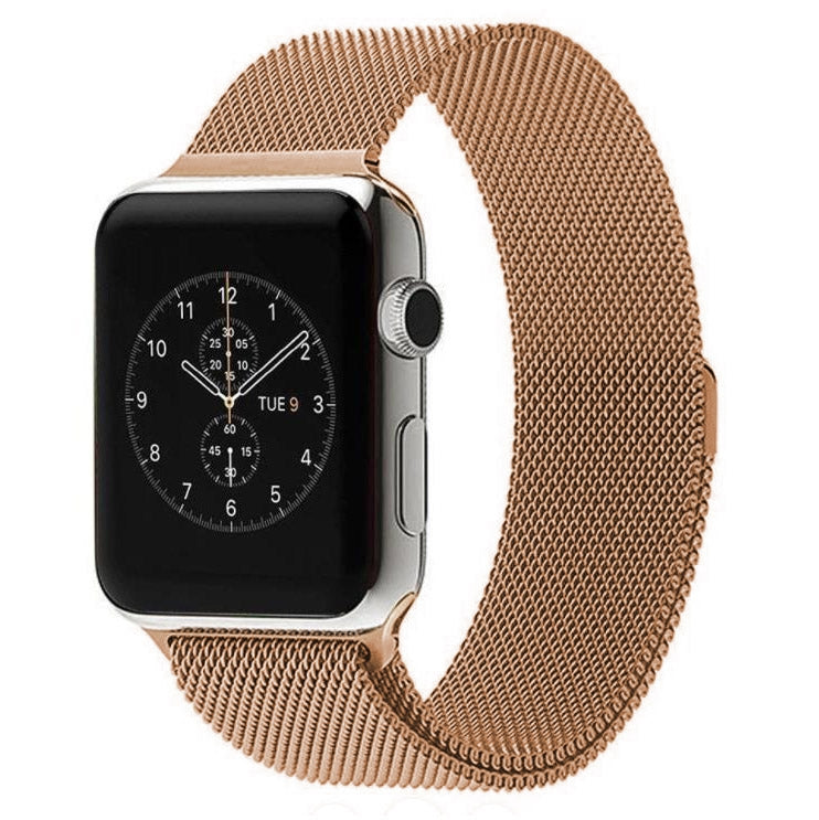 Per Apple Watch cinturino magnetico in acciaio inossidabile con anello milanese da 42 mm, For Apple Watch 46mm / 49mm / 45mm / 44mm