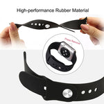 Per Apple Watch Serie 7 41 mm / 6 e SE e 5 e 4 40 mm / 3 e 2 e 1 38 mm Cinturino sportivo in gomma ordinario e più lungo ad alte prestazioni con chiusura Pin-and-tuck (Verde foresta), For Apple Watch Series 9&8&7 41mm / SE 3&SE 2&6&SE&5&4 40mm