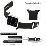 Per Apple Watch Ultra 49 mm / Serie 8 e 7 45 mm / SE 2 e 6 e SE e 5 e 4 44 mm / 3 e 2 e 1 42 mm Cinturino sportivo in gomma ordinario e più lungo ad alte prestazioni con chiusura Pin-and-tuck                                                             ...