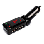BC-06 Kit per auto Bluetooth Trasmettitore FM Lettore MP3 per auto con display LED, 2 caricatori USB e funzione vivavoce, BC06