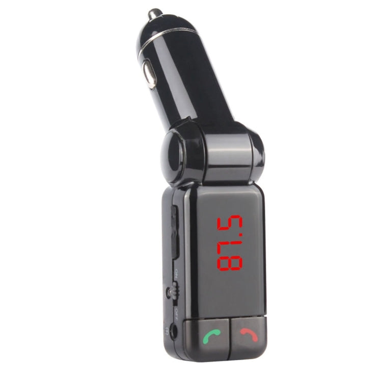 BC-06 Kit per auto Bluetooth Trasmettitore FM Lettore MP3 per auto con display LED, 2 caricatori USB e funzione vivavoce, BC06