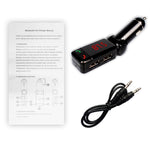 BC-06 Kit per auto Bluetooth Trasmettitore FM Lettore MP3 per auto con display LED, 2 caricatori USB e funzione vivavoce, BC06