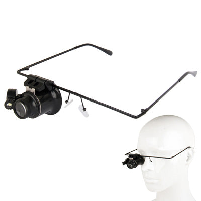 Lente d'ingrandimento occhiali 20X con luce LED bianca