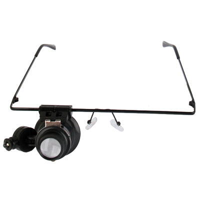 Lente d'ingrandimento occhiali 20X con luce LED bianca