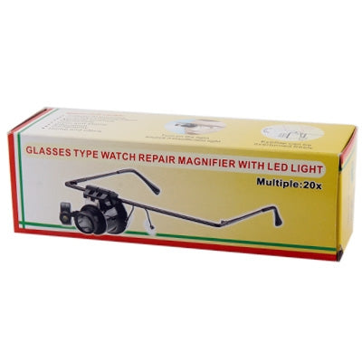 Lente d'ingrandimento occhiali 20X con luce LED bianca