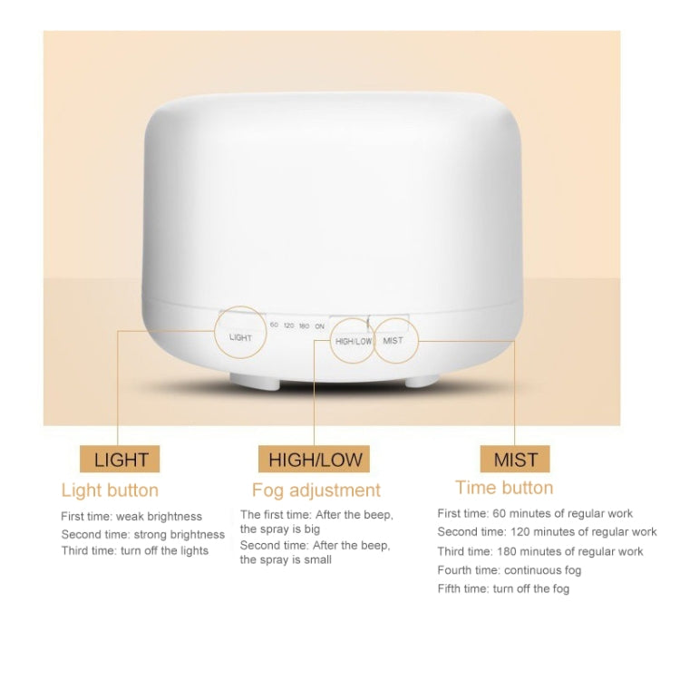 Diffusore di aromi ad ultrasuoni con luci LED colorate (spina americana), FU-168