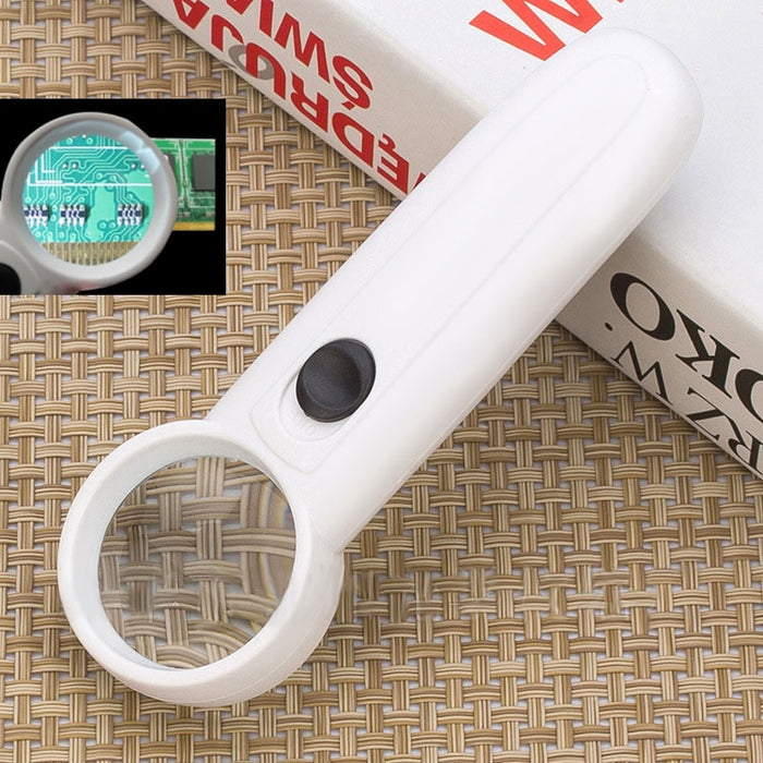 Lente d'ingrandimento portatile con punto esclamativo 15X con 2 LED, 15X