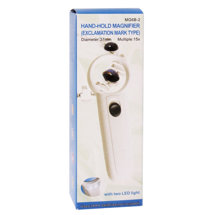 Lente d'ingrandimento portatile 15X con 2 LED