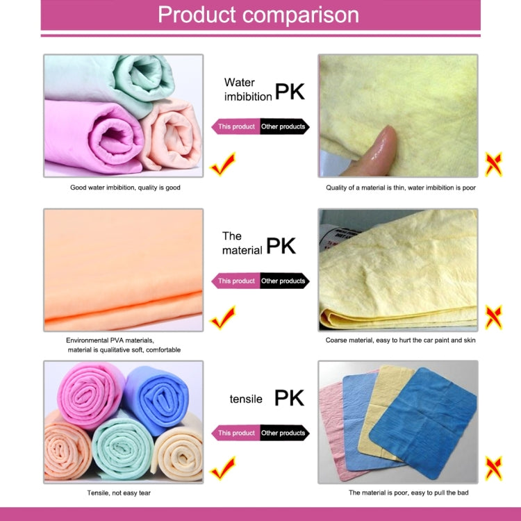 Asciugamano KANEED in camoscio sintetico, panno in camoscio super assorbente in PVA per un'asciugatura rapida dell'auto, dimensioni: 43 x 32 x 0,2 cm, Drying Towel Super Absorbent PVA Shammy Cloth, UK Stock Drying Towel Super Absorbent PVA Shammy Cloth...