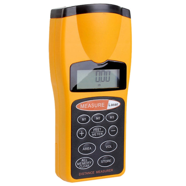Misuratore di distanza ad ultrasuoni LCD 1,8" con laser rosso