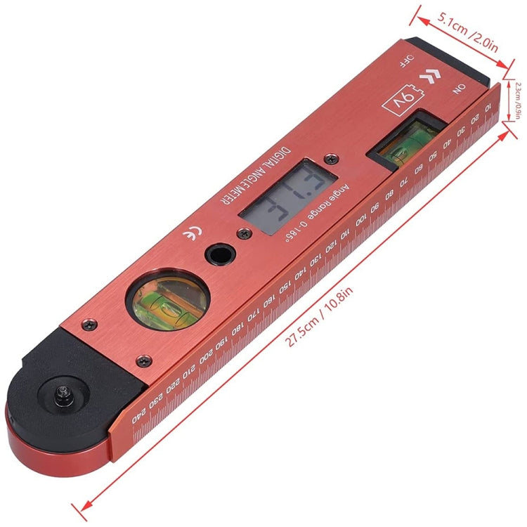 Misuratore angolare digitale con livella e display LCD