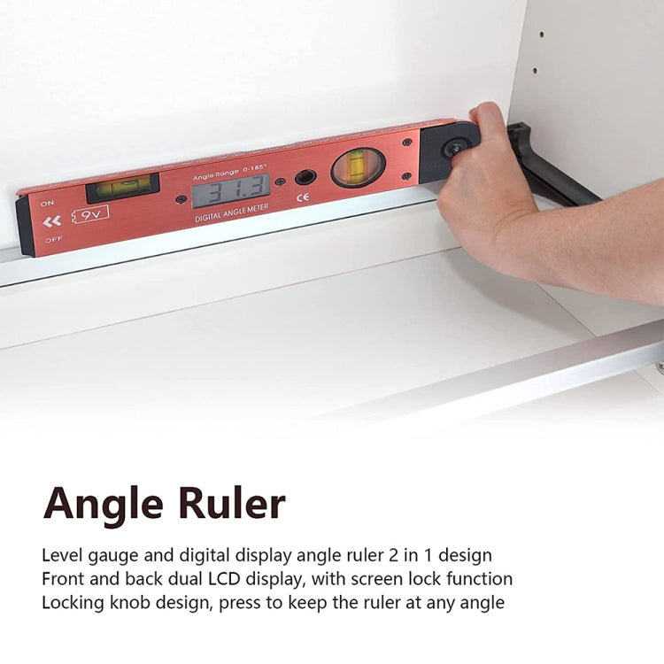 Misuratore angolare digitale con livella e display LCD