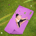 Tappetino yoga lavabile lungo in microfibra ispessimento antiscivolo, consegna colore casuale, 183x63cm Random Color