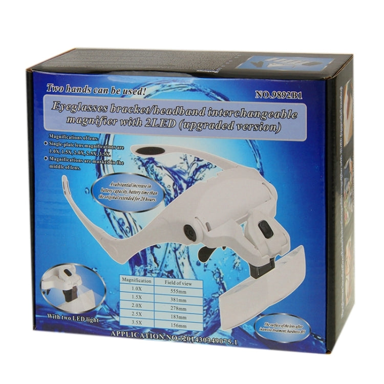 Lente d'ingrandimento 5 lenti 1.0X-3.5X con luci LED bianca