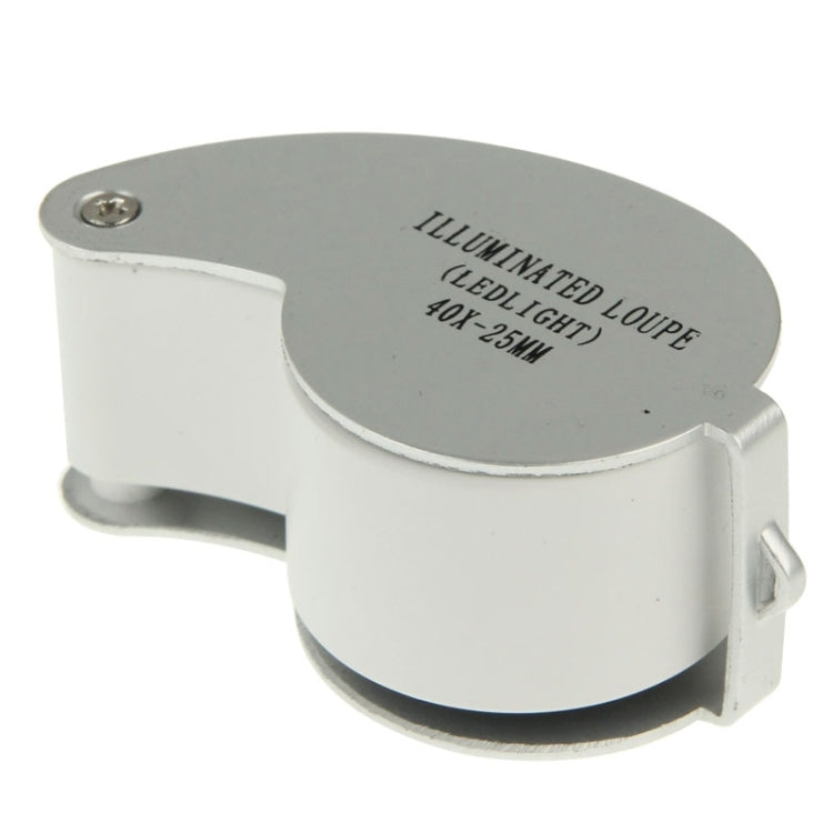 Lente d'ingrandimento per gioielli 40X con LED 25mm