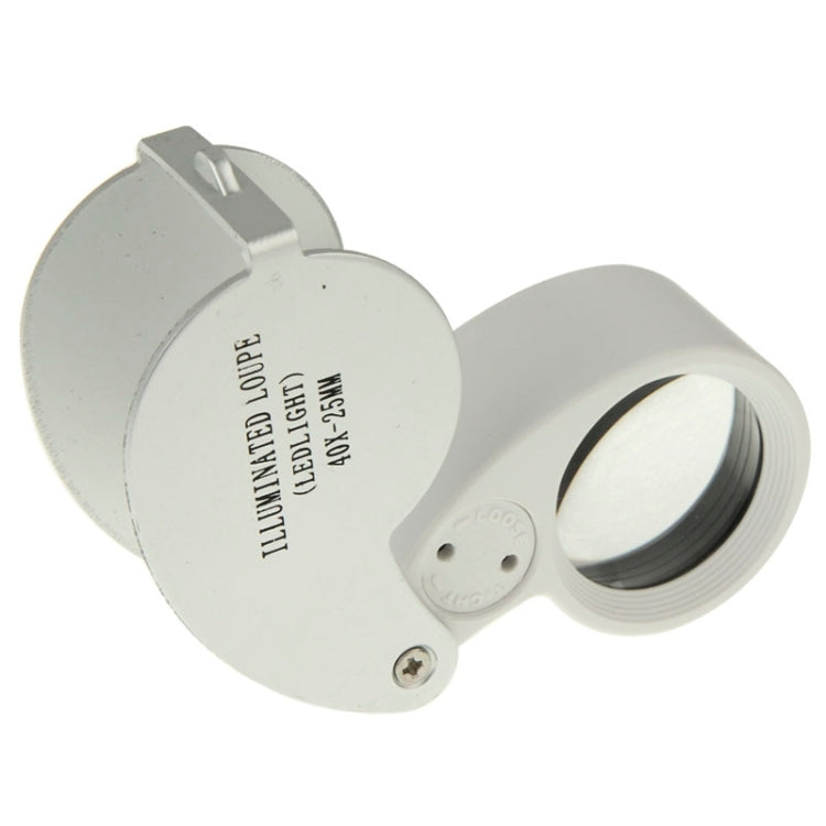 Lente d'ingrandimento per gioielli 40X con LED 25mm